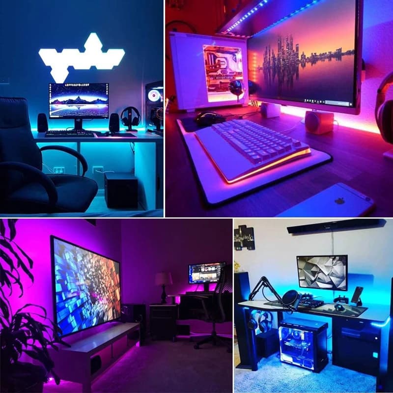 أضواء LED بمنفذ USB 5V للتلفزيون مع تحكم عبر التطبيق شريط مرن RGB5050 30 ليد/م إضاءة خلفية LED للتلفزيون ديكور غرفة نوم - 6