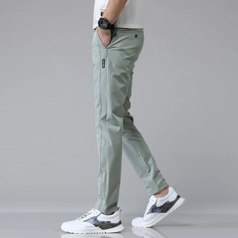 5 Colors Spring Summer Ultra-thin Men's Stretch Slim Straight Casual Pants High Quality Fashion Breathable Golf Sports Trousers - 4