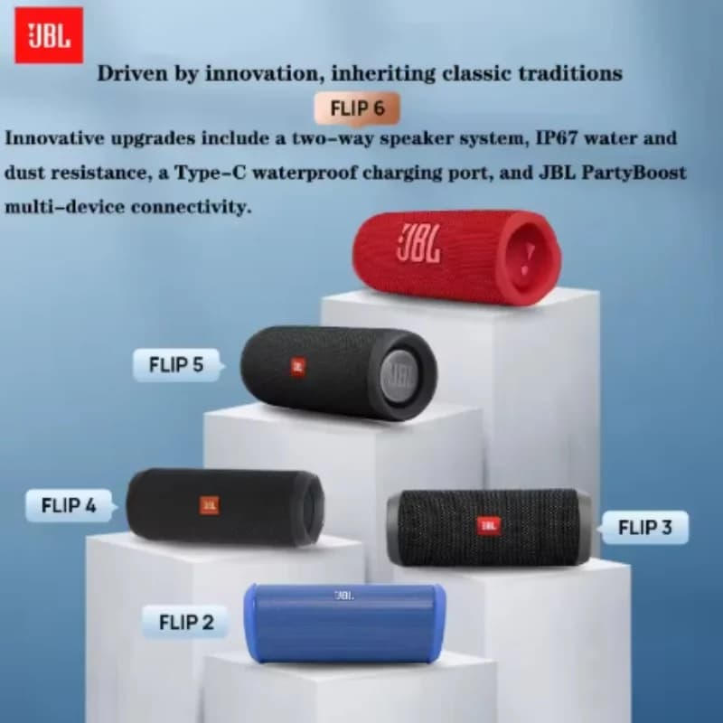 JBL FLIP6 Portable Bluetooth Speaker - An Outdoor Waterproof Stereo Audio System with Long Battery Life, Built-in Power Bank, Su - 5