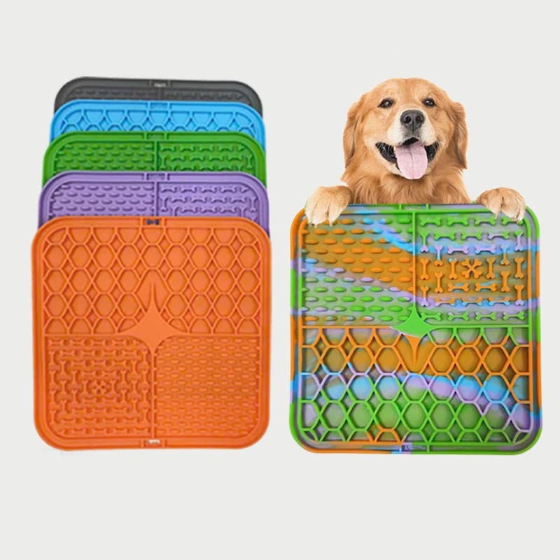 Pet Lick Silicone Mat for Dogs Pet Slow Food Plate Dog Bathing Distraction Silicone Dog Sucker Food Training Dog Feeder Supplies - 2