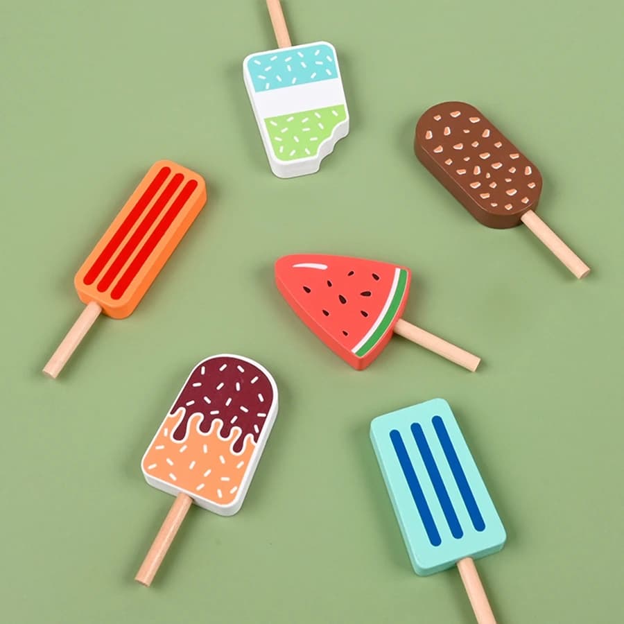 Children Play House Ice Cream Toys For Girls Boys Cutting Fruit Kitchen DIY Pretend Play Educational Toy - 3