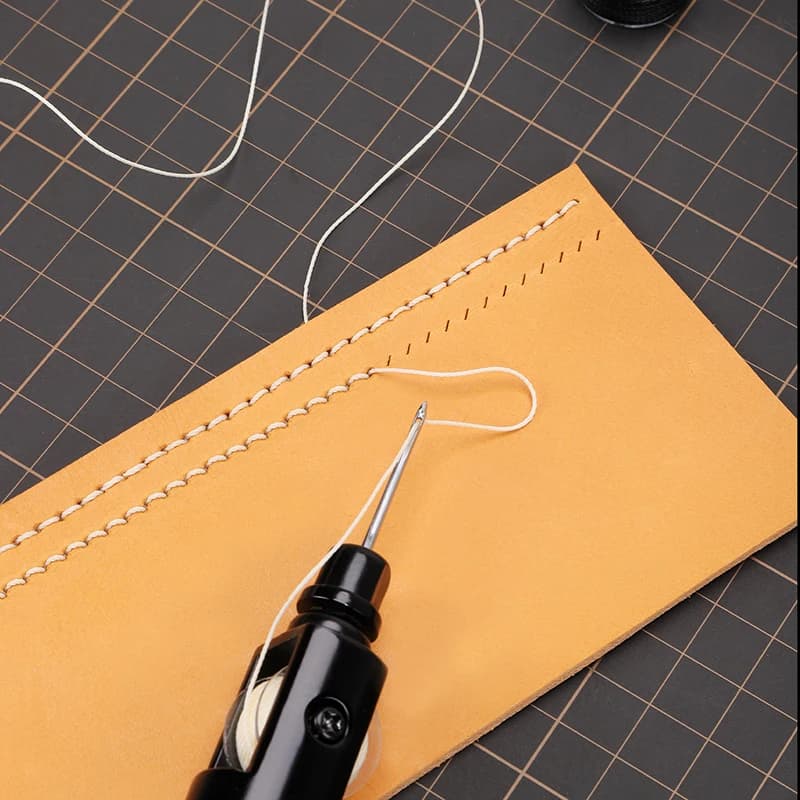 طقم خياطة جلدية من WUTA، أدوات حرفية جلدية، أداة إصلاح قماشية لخياطة الأحذية - 5