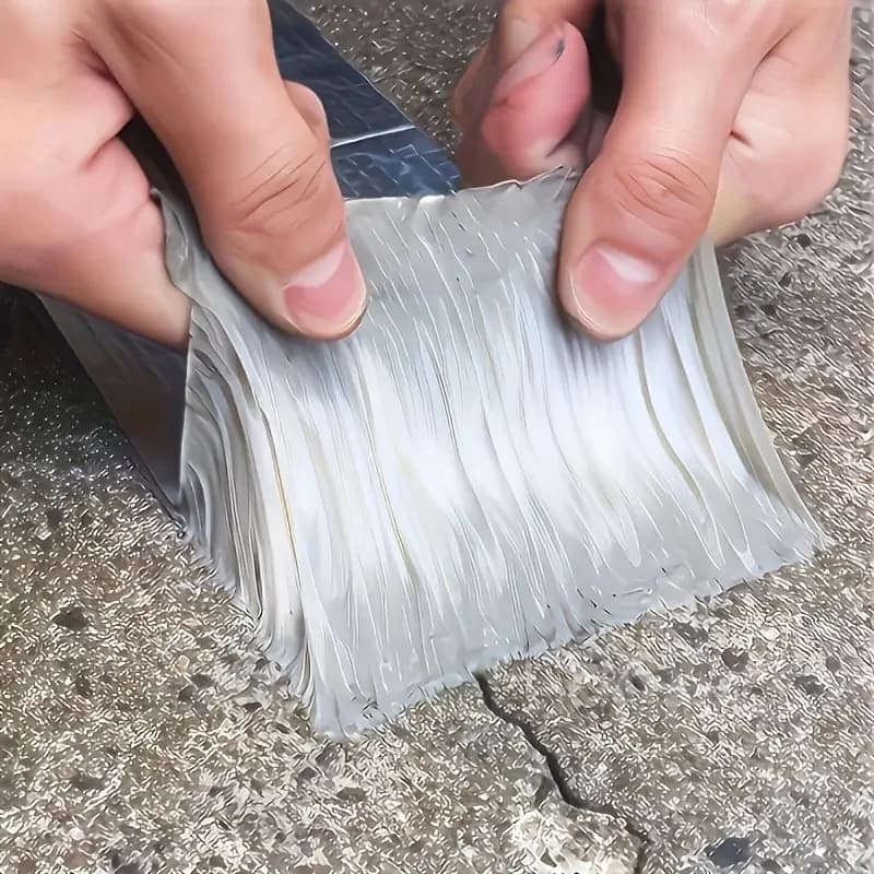 شريط ألمنيوم عازل للماء عالي التحمل - مقاوم لدرجات الحرارة العالية، عزل فوري للتسربات، الأنابيب، إصلاح السقف - للاستخدام الداخلي/الخارجي