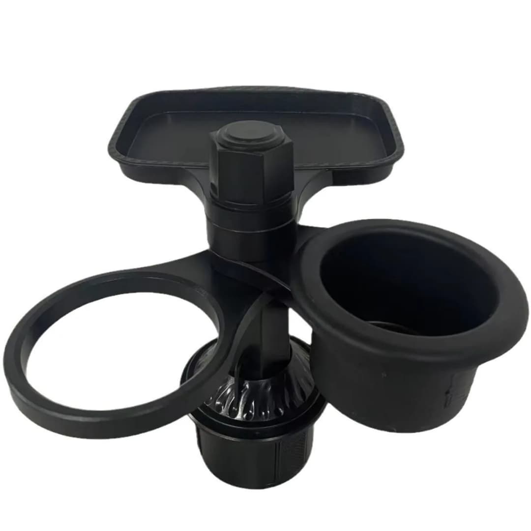 صينية دوارة 360 درجة متعددة الوظائف حامل أكواب مثبت على المركبة طبق عشاء كبير طاولة برجر - 4