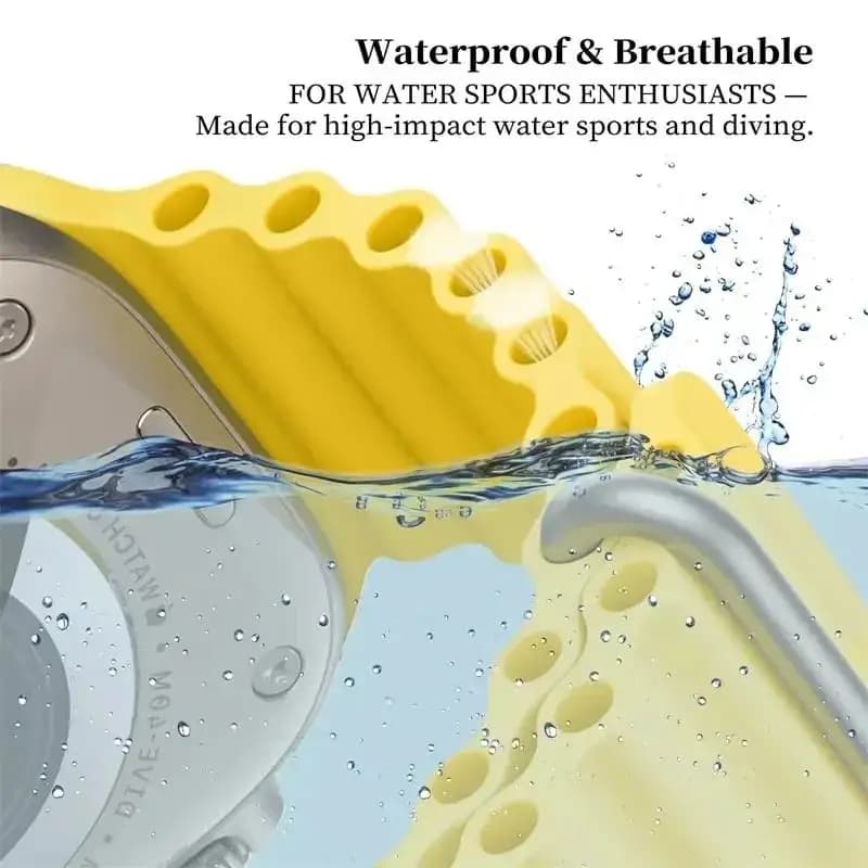 Ocean Band for Apple watch Ultra 3 Series 11 10 9 7 8 6 SE 49mm 45mm 46mm 42mm 44mm 40 41 Silicone bracelet correa iWatch Strap - 4