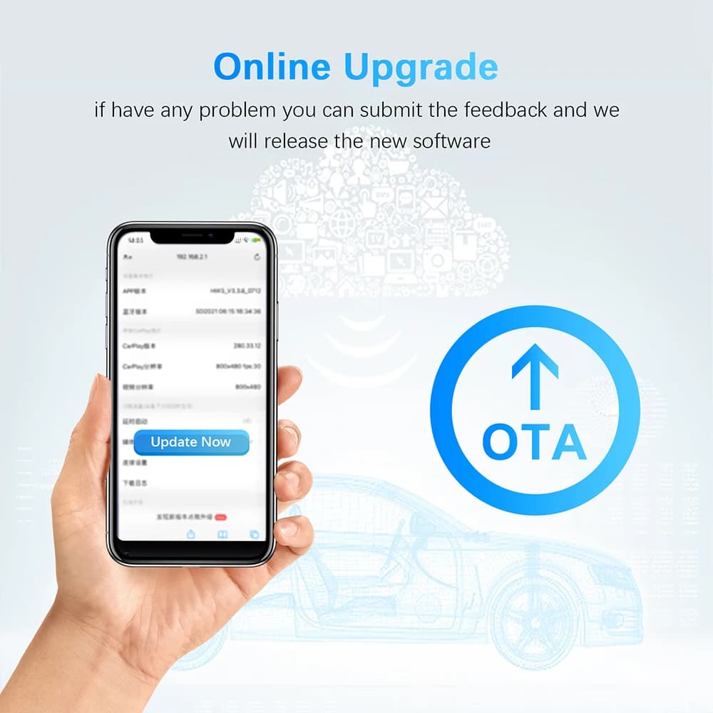 محول لاسلكي جديد لـ CarPlay وAndroid Auto، صندوق صغير ذكي للتوصيل والتشغيل، اتصال سريع عبر WiFi، متوافق مع جميع الأجهزة - 5