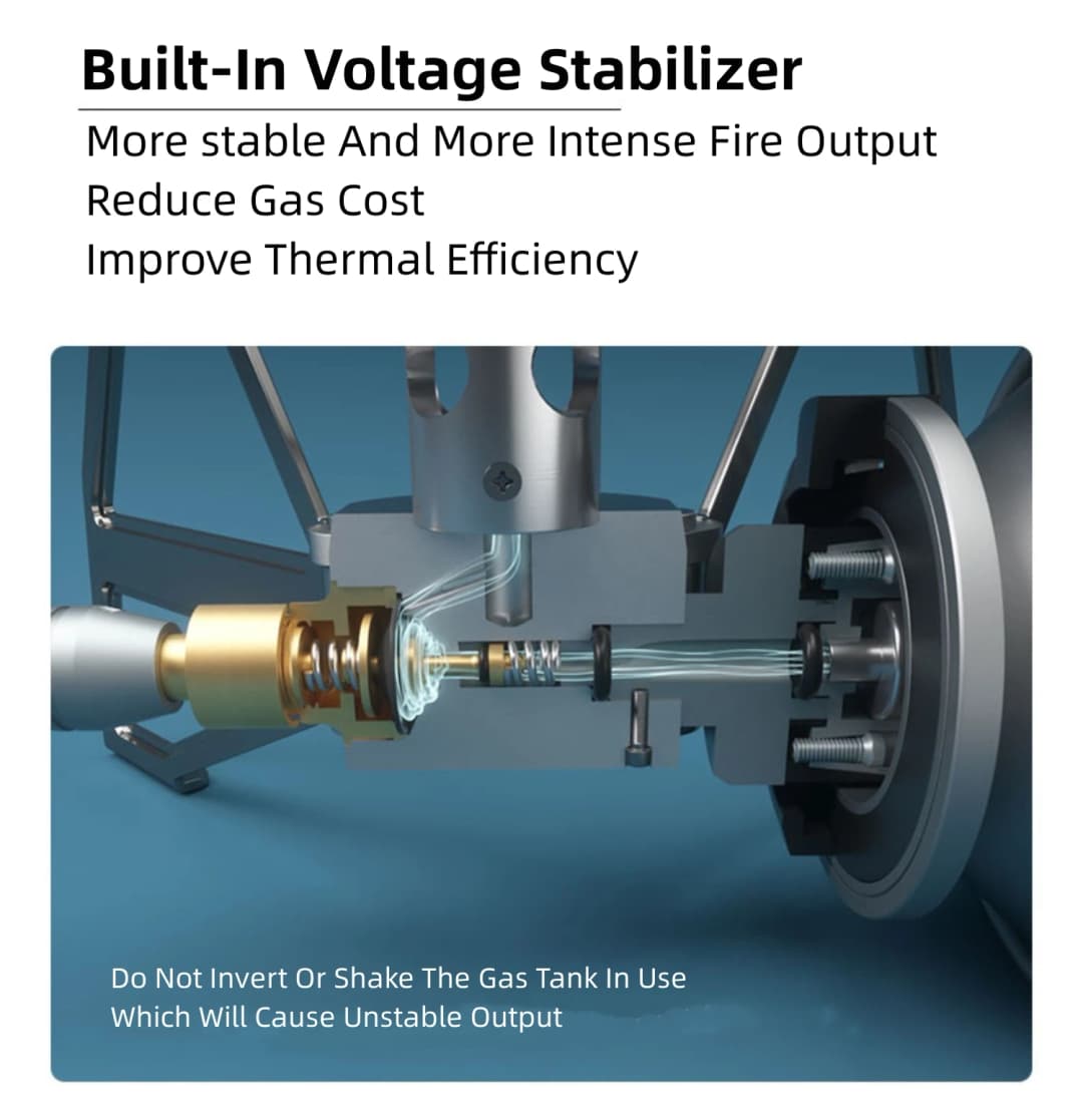 CAMPINGMOON وصول جديد XD-3-NE موقد بروبان وبيوتان محمول خفيف الوزن للتخييم مع حقيبة حمل - 4