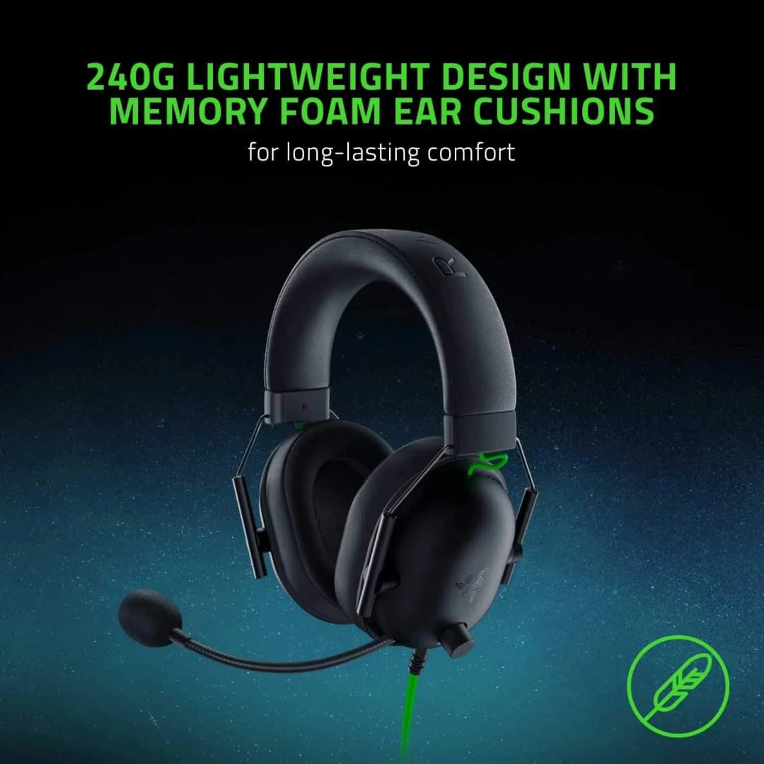 New Razer BlackShark V2 X Wired Esports Headset Advanced Passive Noise Cancellation, 7.1 Surround Sound, Hyperclear Cardioid Mic - 5