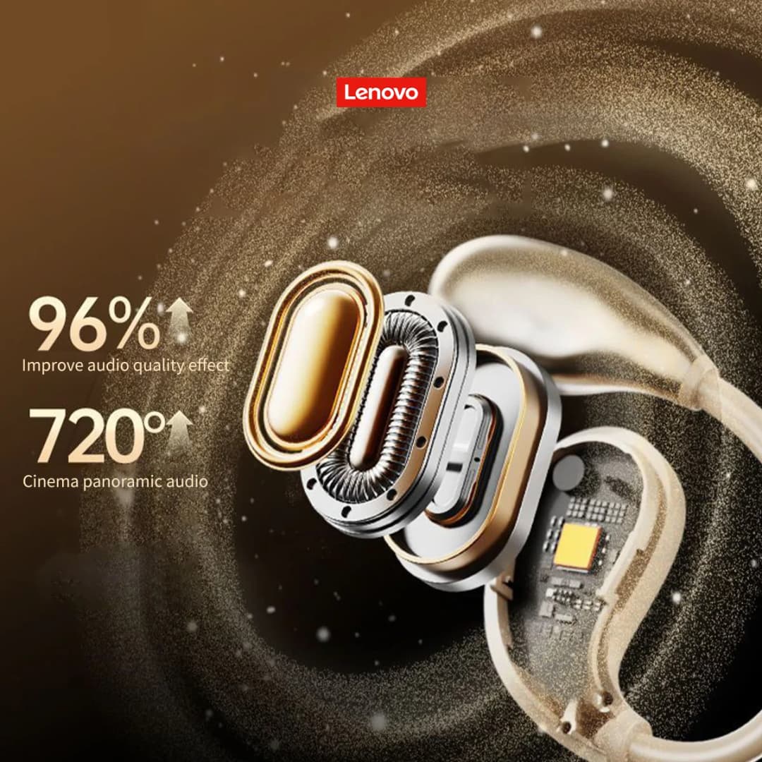 Lenovo Original TA320 Wireless Earphones Bluetooth 5.4 Long Battery Music Gaming Earphone with MIC Waterproof Sport Earbuds Gift - 4