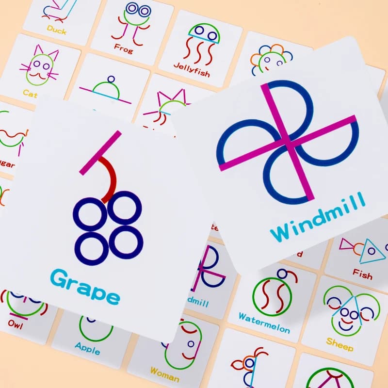 لعبة تعليمية خشبية للأطفال، لوحة أشكال وحلقات خشبية، مكعبات بناء وألغاز إبداعية لتعليم مونتيسوري - 4