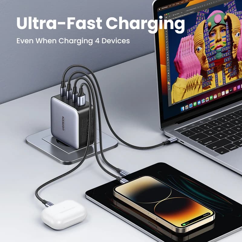 UGREEN USB Charger 100W GaN Charger for Macbook Tablet Fast Charging for iPhone Xiaomi USB Type C PD Charge for iPhone 17 16 15 - 3