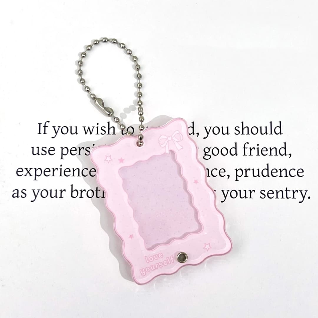 Acrylic Keychain Versatile Photo Frame Keychain Photo Organizer Keychain Simple For Bag Travel Backpack - 5