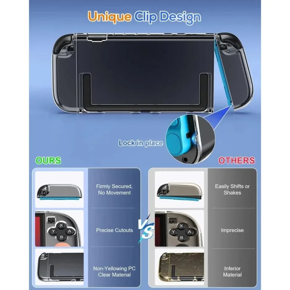 حافظة صلبة شفافة لجهاز NS Switch 2 Joycon تحكم سبليت الغطاء الواقي الجلد شل حامي للتبديل 2 الملحقات - 3