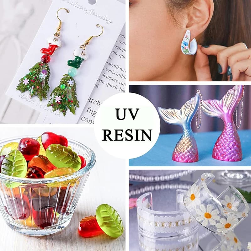 100 جرام راتنج UV - لاصق شفاف ناعم، راتنج UV شفاف عالي الجودة، لاصق راتنج ضوئي سريع التصلب - 6