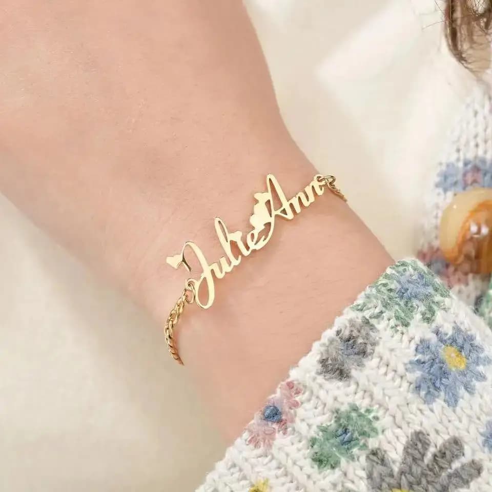 New Custom Name Charm Bracelet for Women Personalized Stainless Steel Cuban Bracelet Jewelry Accessories Boyfriend Couple Gift - 2