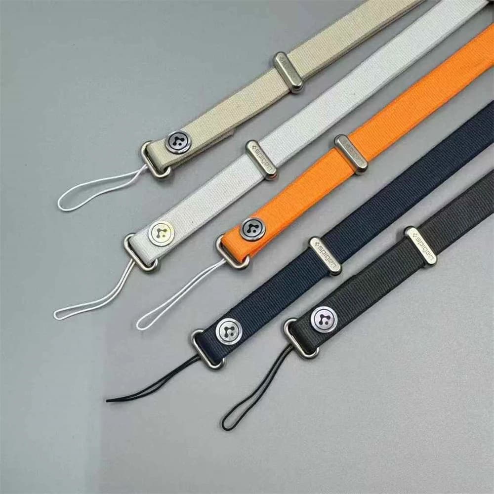 Spigen Adjustable Phone Lanyard Crossbody Neck Strap For Phone Keys Magnetic Length Adjustment Hybrid Nylon Suede Universal Fit - 6
