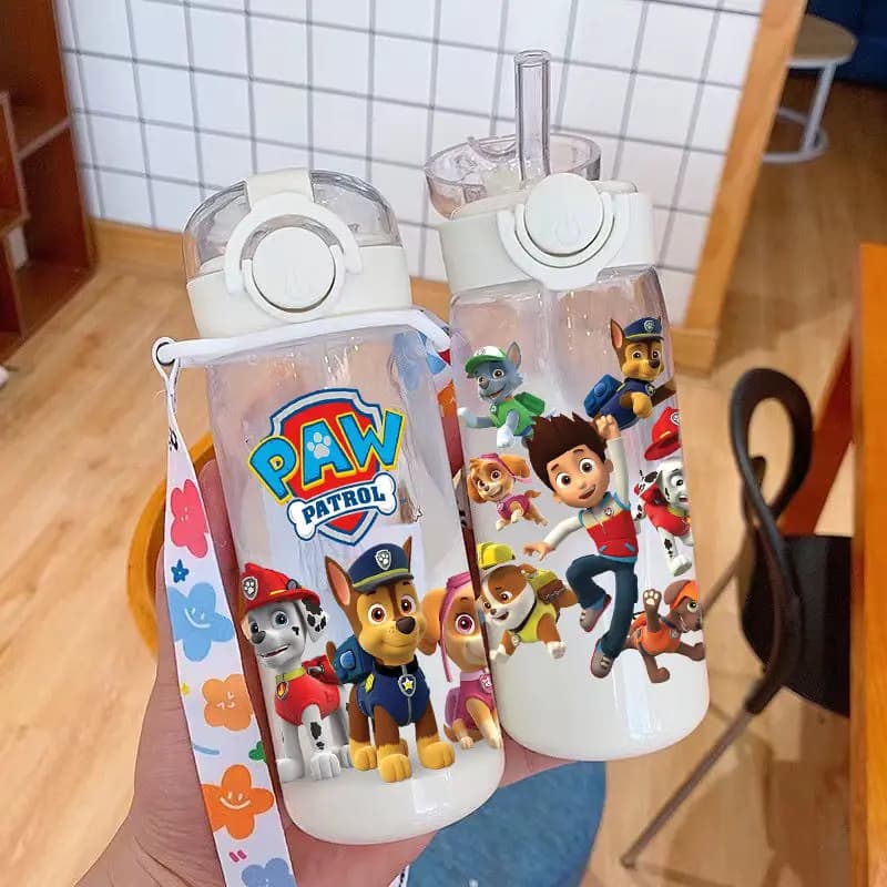 كوب ماء Paw Patrol 400 مل مارشال تشيس محمول للأطفال زجاجات شرب بلاستيكية كبيرة هدايا كوب ماء رياضي للطلاب