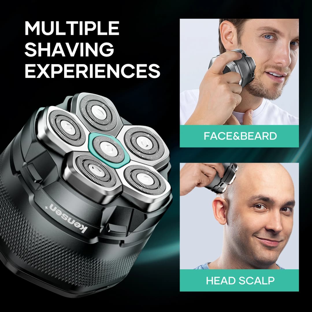 شفرة قابلة للاستبدال KENSEN لماكينة حلاقة الرأس S15، شفرة مغناطيسية 6D مقاومة للماء من الفولاذ المقاوم للصدأ لماكينة FK-8750 - 6