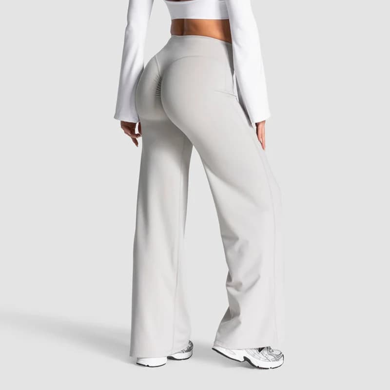 Charming Pro Scrunch Straight Leg Pants Butt Lifting Sculpting Wide Leg Leggings Gym Yoga Jogging Push Up Women Baggy Sweatpants - 2