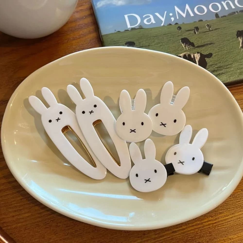 Cute Miffy Kawaii Ins Hair Decoration Clip Princess Bangs Clips Sweet Cool Rabbit Y2K Personality Headwear Student Girl Gifts - 6