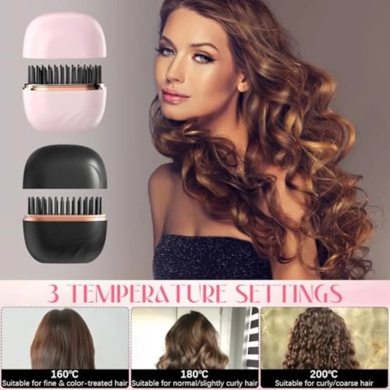 Mini Hair Straightener 3-Speed Temperature Control Rapid Heating & Anti Scald Shell Lightweight and Portable for Travel Gift - 5