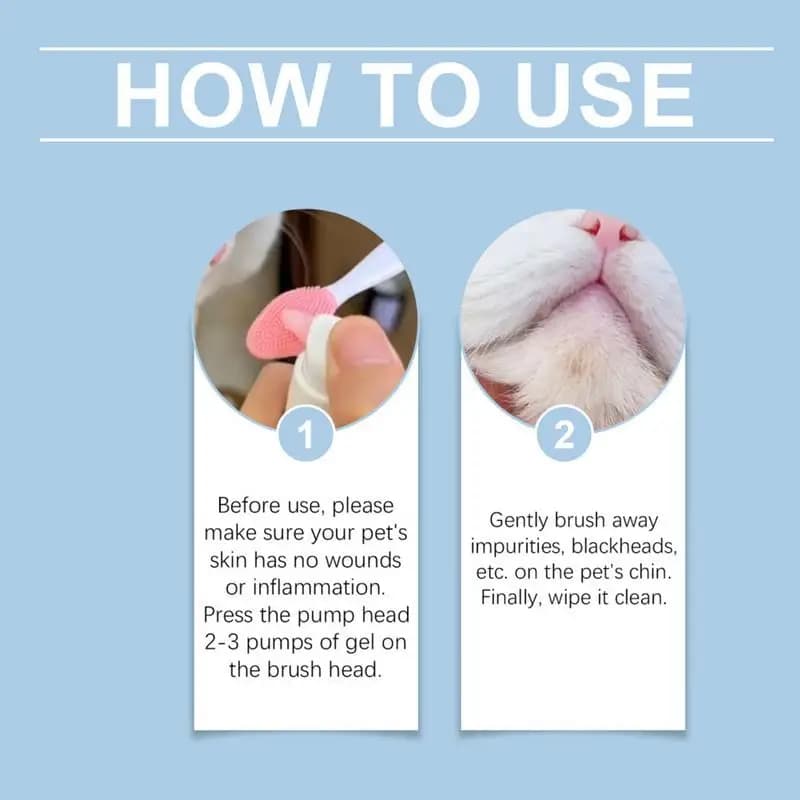 30g Pet Chin Cleaner Blackhead Cleaning Lotion Pet Chin Acne Care Brush Grooming Supplies Tooth Stain Remover For Dogs Cats - 6