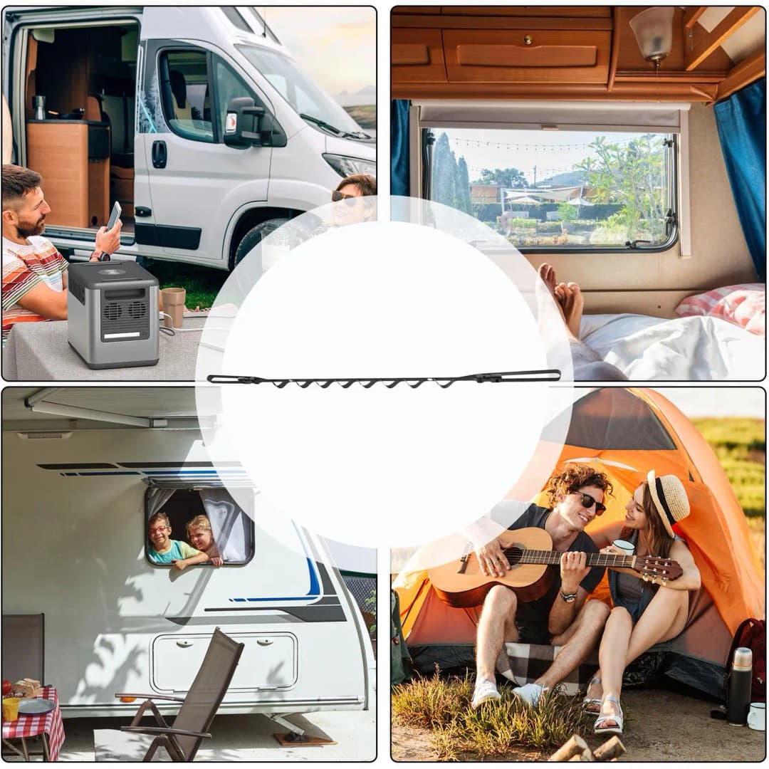 حبل تجفيف ملابس قابل للسحب للمركبات الترفيهية، حبل غسيل محمول، إكسسوار سفر خارجي، مناسب لسيارات البيك آب والسيدان والشاحنات - 6