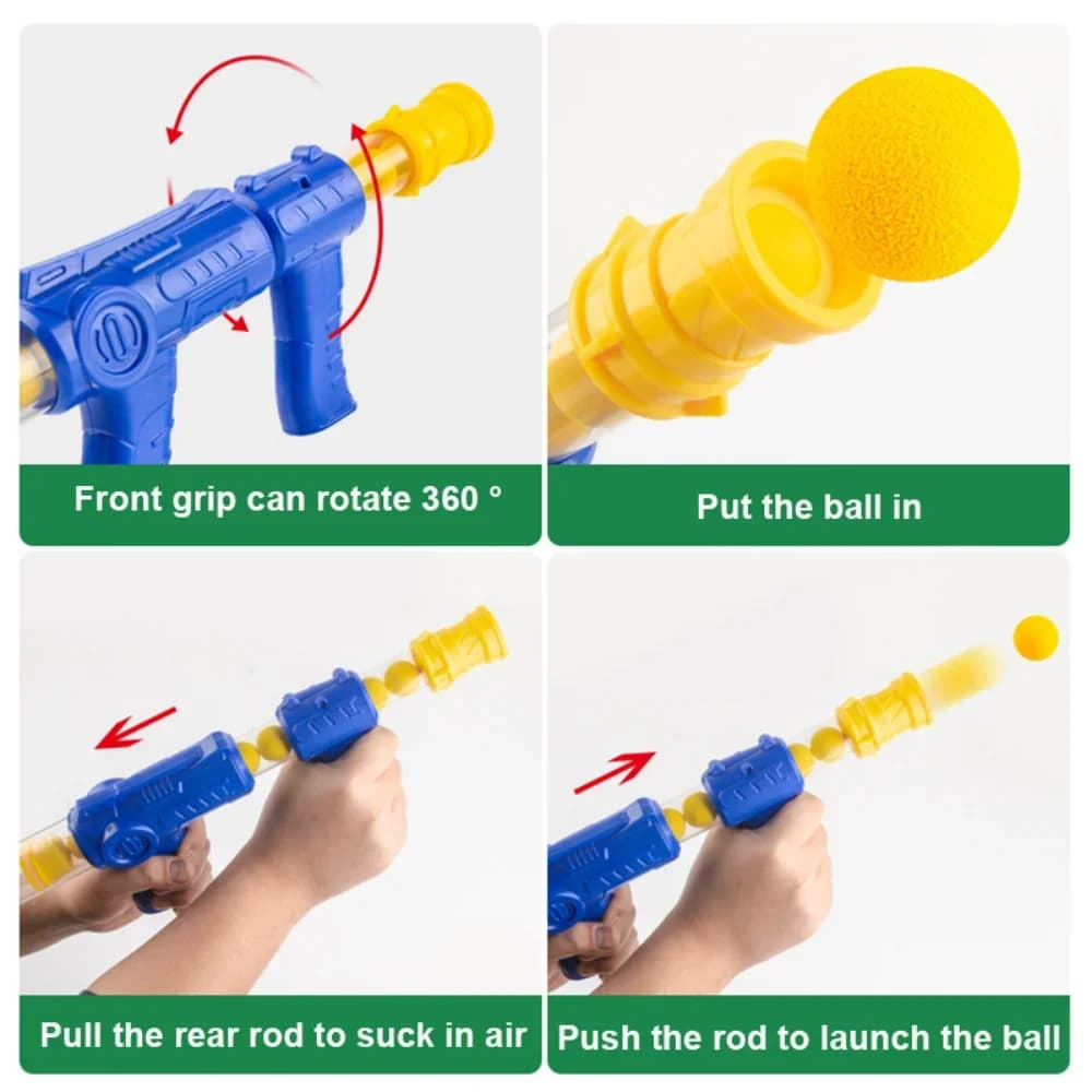 Interactive Cat Toy Ball Dog Aerodynamic Shooter Cats Game EVA Soft Ball Launcher Kitten Toys Launch Training Children Pet Gift - 5