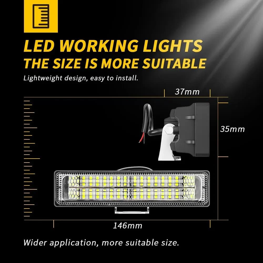 جديد 28LED 84W شريط ضوء العمل 9-80V مصباح الفيضانات القيادة الضباب الطرق الوعرة LED عمل سيارة ضوء لفورد تويوتا SUV 4WD أشعة ليد - 2