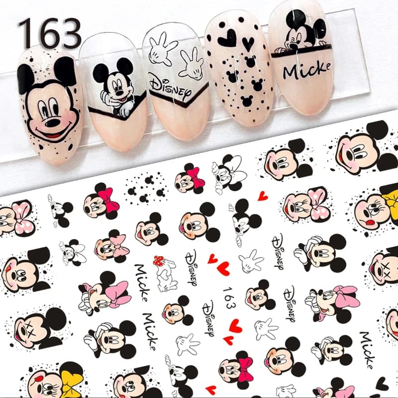 New 3D Cartoon Nail Stickers Nail Art Decoration Disney Mickey Stitch Stickers Nail Art Decals DIY Anime Nail Art Supplies