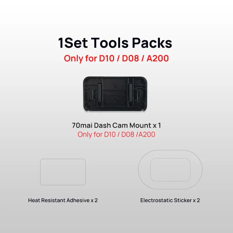 70mai Mount & Sticker Tool Pack for 70mai Dash Cam T800/X800/A810/A510/A800S/A500S/1S/M300/M200 Car DVR Mount - 5
