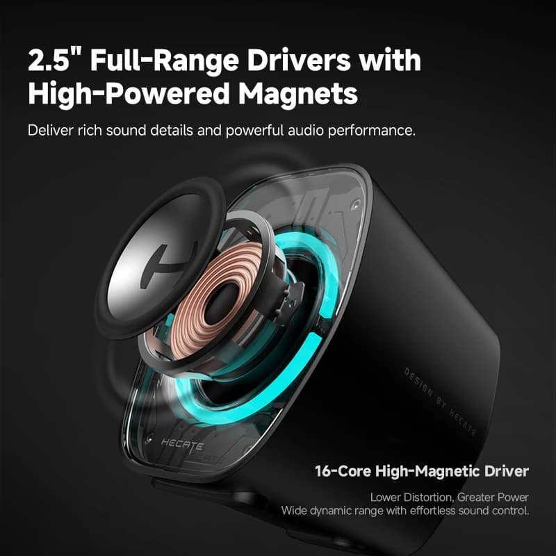 سماعات كمبيوتر Edifier Hecate G1000 II، بلوتوث 5.4، مدخلات USB-C و USB-A و 3.5mm، إضاءة RGB، 4W RMS - 3