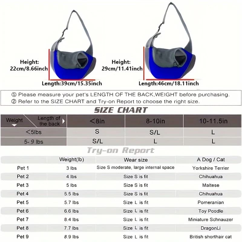 1Pc Dog out backpack,Dog Sling Carrier Breathable Mesh Travel Crossbody Bag For Puppy Cat Hiking Camping - 5