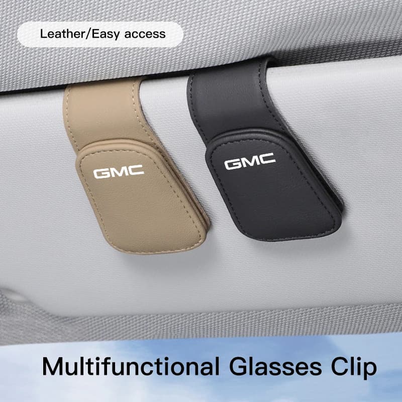 Car Interior Sunshade Card Ticket Storage Glasses Clip Accessories Tool For GMC Terrain Sierra 1500 Yukon Acadia Savana Hummer - 2