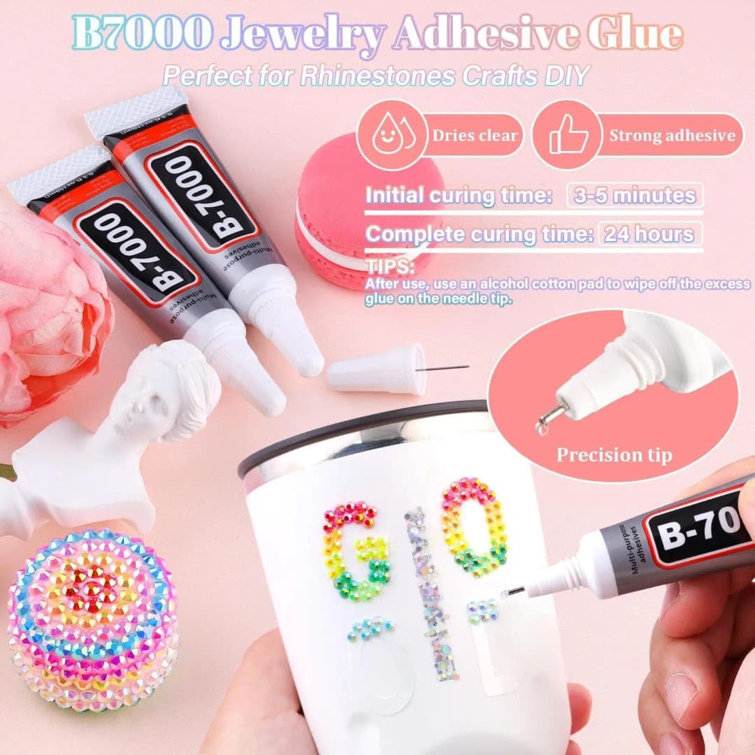 1Box Hot Selling Nail Rhinestone Bedazzling Kit 3D Multi-colors 3mm Resin Diamond Jewelry DIY Phone Case Nails Art Accessories - 5