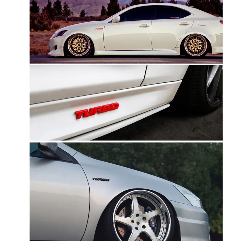 9.7*1.1 cm Car Styling Car Turbo Boost Loading Boosting 3D Metal Chrome Zinc Alloy 3D Emblem Badge Sticker Decal Auto Accessory - 6