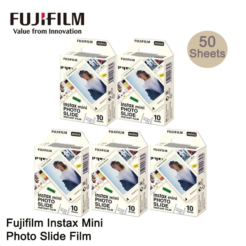 10-50 Sheets Fujifilm Instax Photo Slide Color Film For Fuji Instax Mini 12 Film For Mini 11 8 7+ 40 70 90 Fuji Instax Mini Film
