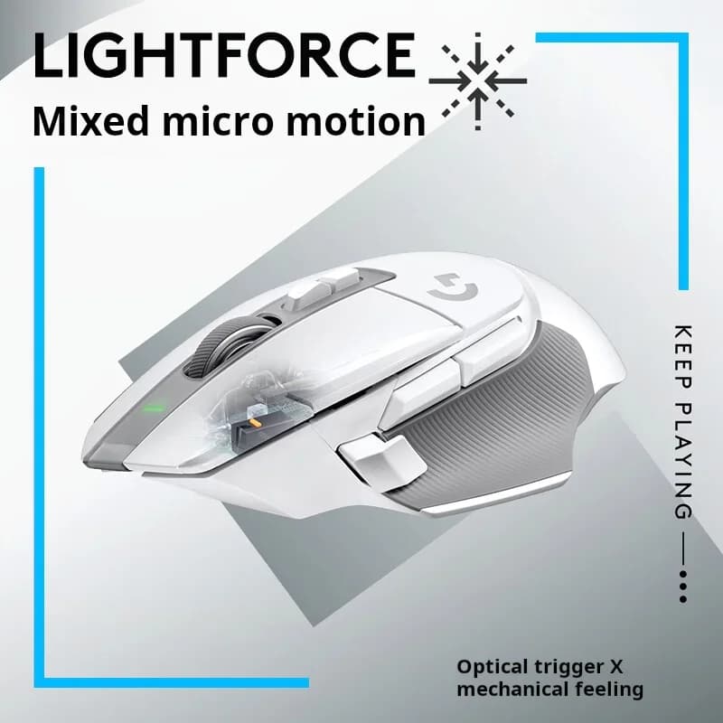 فأرة الألعاب اللاسلكية Logitech G502X بتصميم هجين بصرية-ميكانيكي، خفيفة الوزن، بمحرك HERO للألعاب الإلكترونية - 5