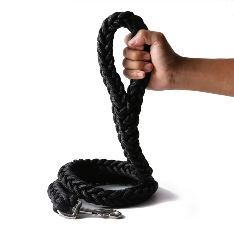 Large Dog Leash Nylon Braided Traction Rope Pet Walking Thick Hand Rope For Bulldog Rottweiler Hound Dogs Accessories - 6