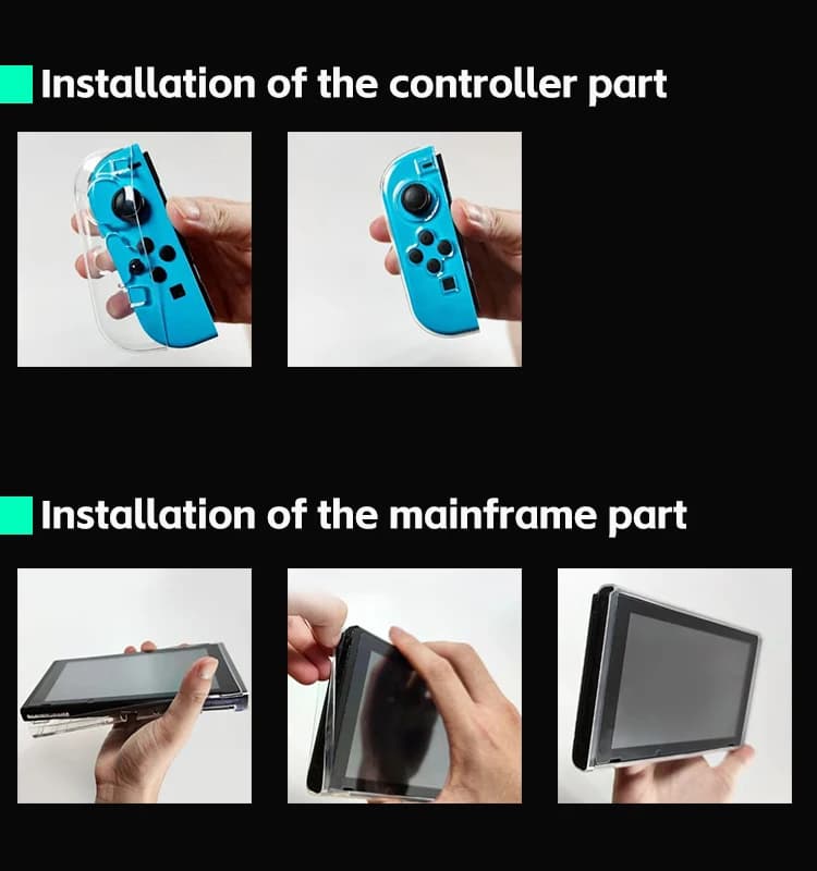 حافظة حماية شفافة ناعمة من Data FrogTPU حافظة حماية بإطار شفاف لملحقات وحدة تحكم الألعاب OLED - 5