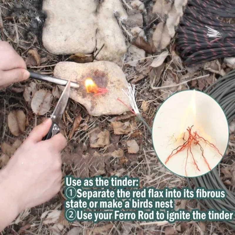 550 10-Core Paracord 4mm Outdoor Camping Survival Tool PE Fire Rope Fishing Cotton Line Parachute Hiking - 5