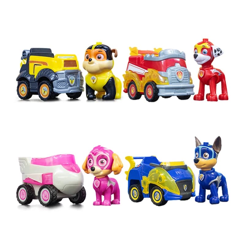 لعبة بناء Chaosheng Anime Paw Patrol، مركبة قابلة للسحب، شخصيات Chase وSkye وMarshall وRubble، هدايا عيد ميلاد للأطفال - 6