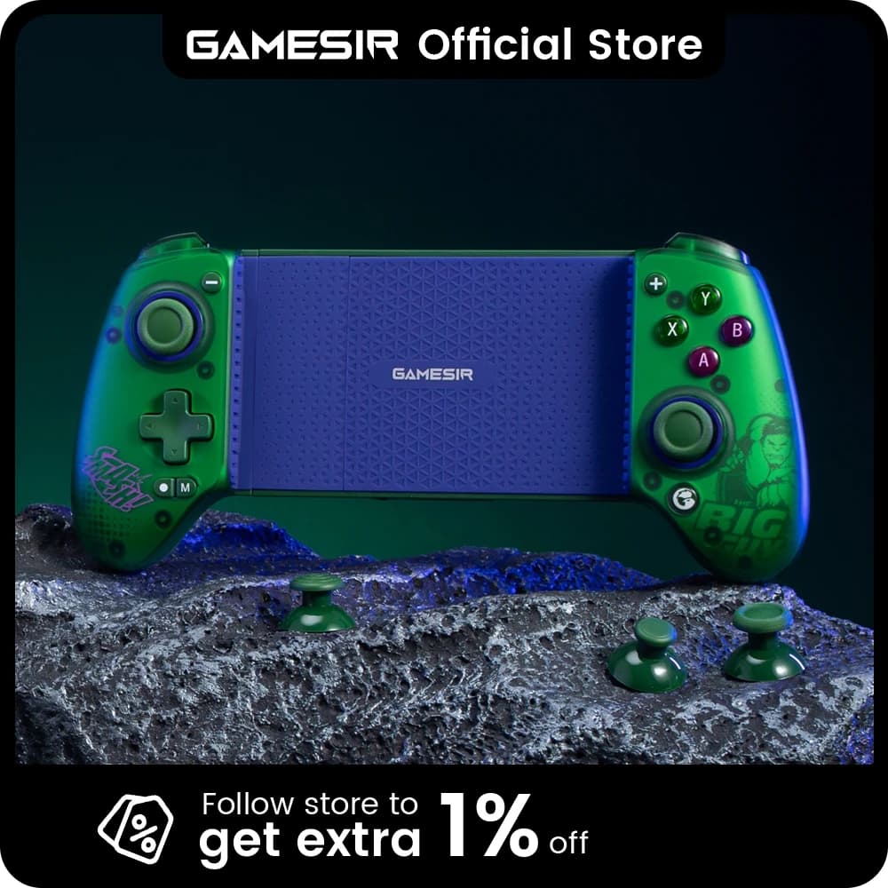 GameSir G8 Plus Hulk Edition Bluetooth Mobile Gaming Controller for Nintendo Switch 2, Android Phone, Tablets, iPhone, iPad, PC