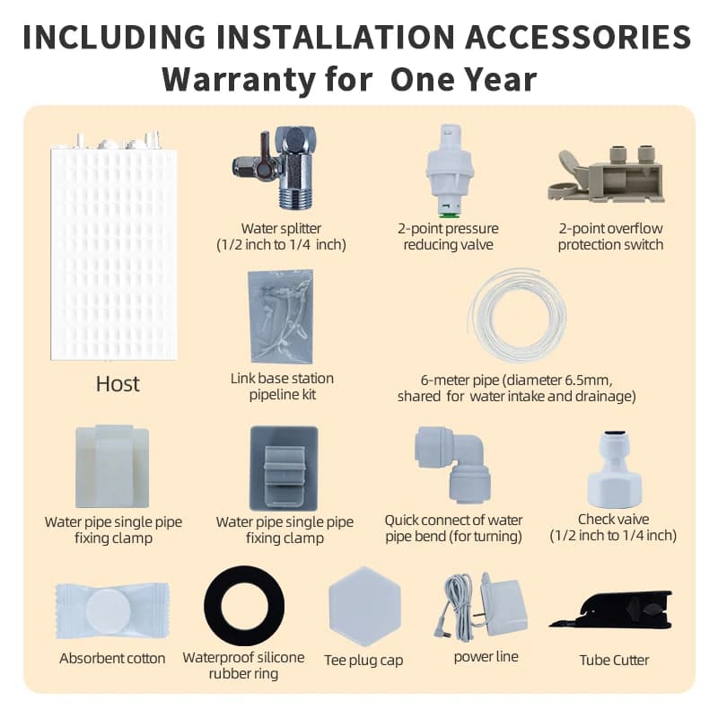 Ecovacs X11/X12/T90/X9/T50/X8/X1 Robot Vacuum Water Change Kit Auto Water Refill and Drain water hookup kit accessories Module - 5