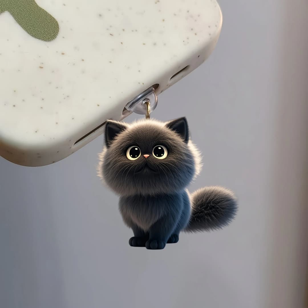 غطاء موصل إكسسوار هاتف مسطح أكريليك لطيف سدادة غبار لإكسسوارات الهاتف المحمول - 3