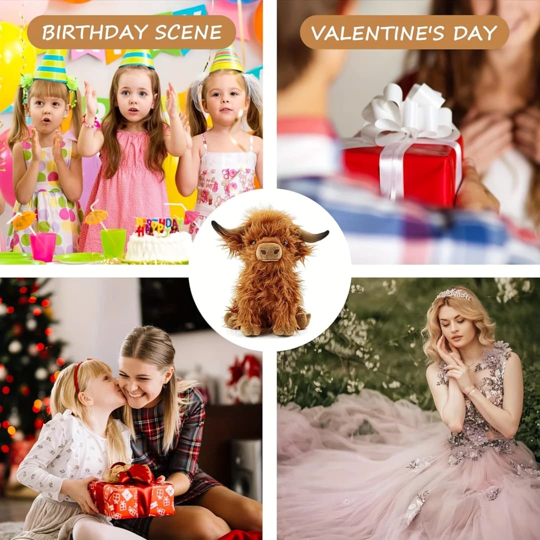 25 سنتيمتر محاكاة المرتفعات البقرة أفخم دمية على شكل حيوان لينة محشوة المرتفعات البقرة ألعاب من نسيج مخملي Kawaii الاطفال هدايا الطفل لعبة ديكور غرفة المنزل - 6