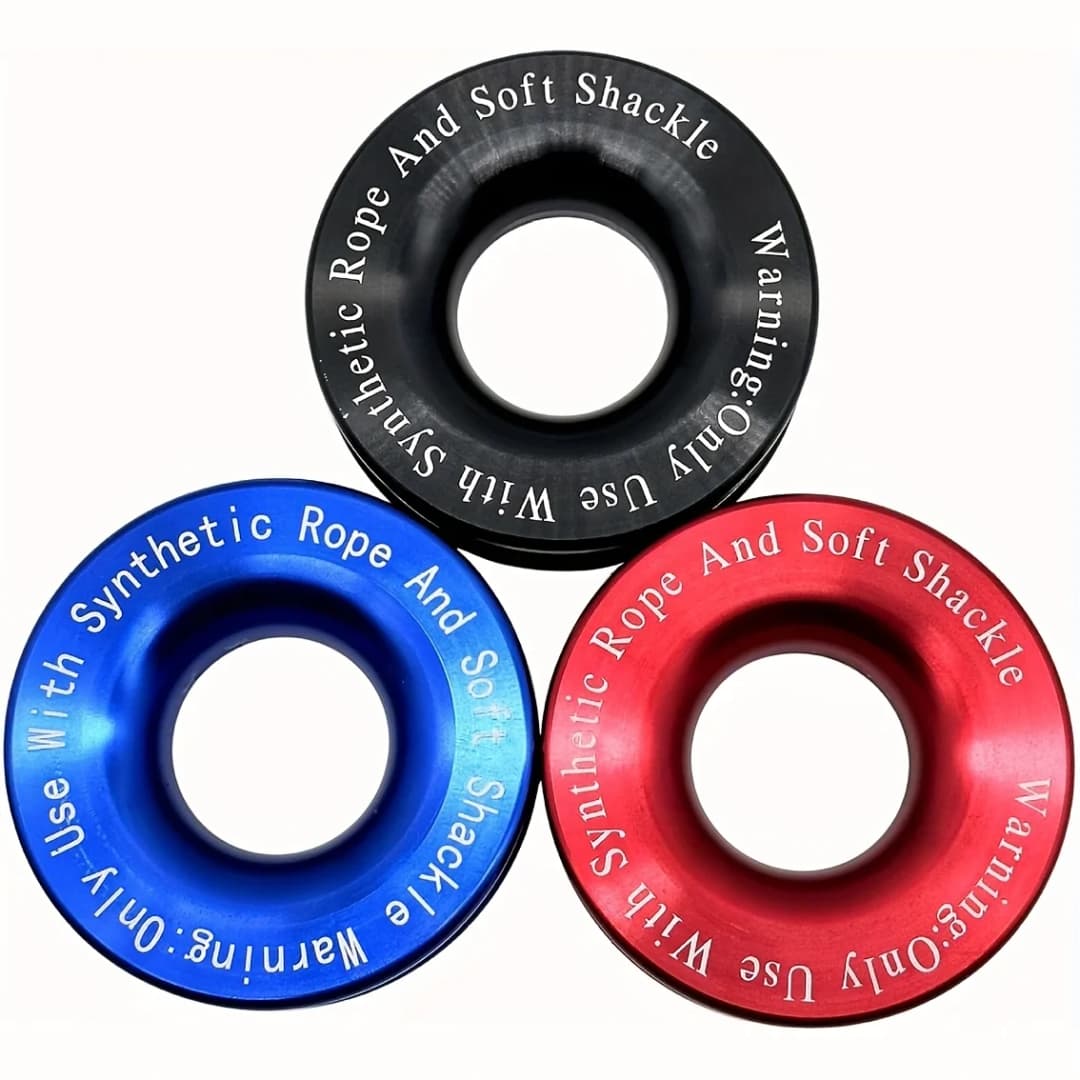 45000lbs Aluminum Recovery Ring Set Rugged Shackles Off-road Trailer Accessories, for ATV UTV SUV Truck Vehicle Recovery - 2