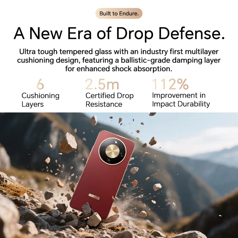 هونور X9d 5G نسخة عالمية 2025 جديد بشاشة سوبر أموليد 6.79 بوصة بمعدل تحديث 120 هرتز وكاميرا 108 ميجابكسل مع مثبت بصري OIS وبطارية 8300 مللي أمبير تدوم 3 أيام بنظام أندرويد 15 وشريحتين - 2