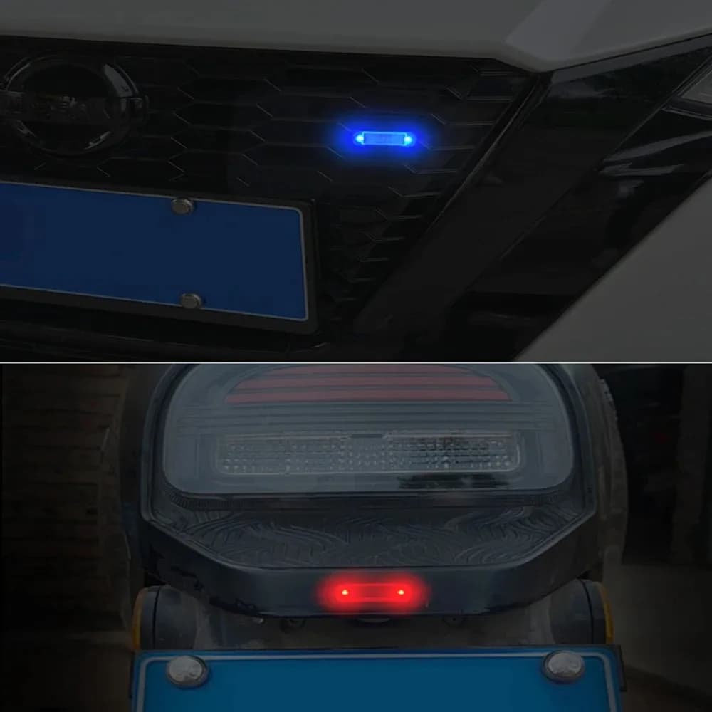 Mini LED Solar Power Car Warning Light Wireless Anti-Theft Simulated Alarm Caution Lamp Night Security Flashing Dummy Alarm - 6
