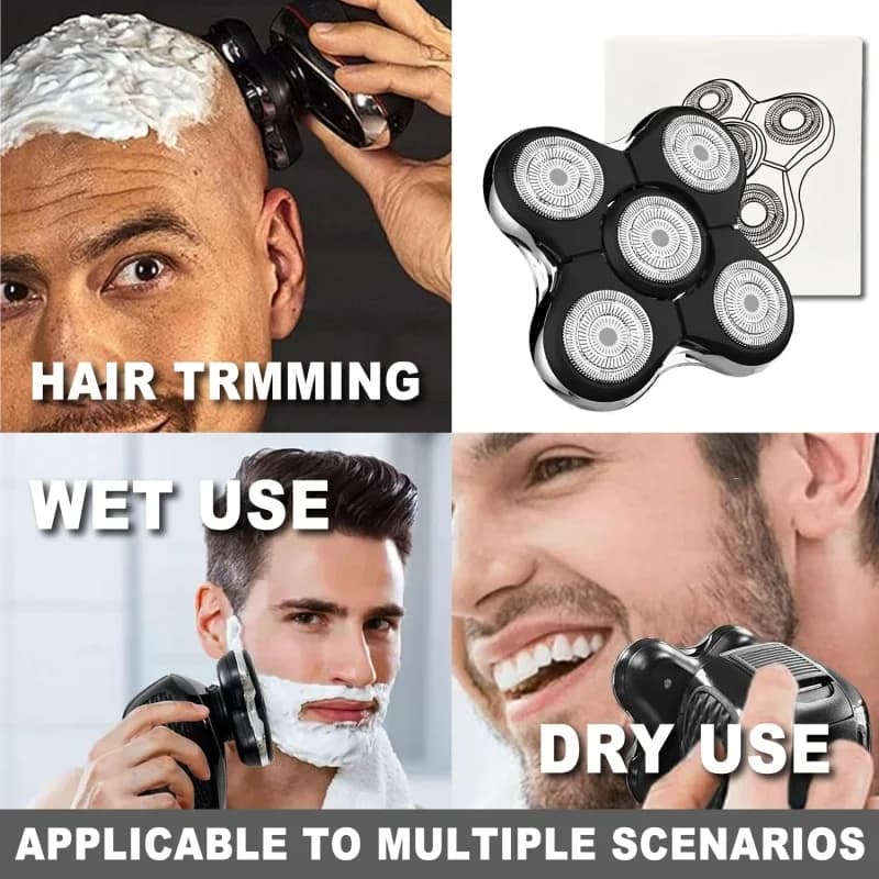 الأصلي لريمنجتون 5D RX5/XR7000/XR1500 شفرة الرأس إكسسوارات ماكينة حلاقة ذكية للرجال متعددة الوظائف قابلة للغسل ماكينة حلاقة دوارة - 6